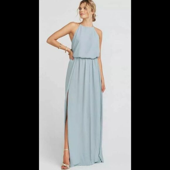 Show Me Your Mumu Silver Sage Crisp Heather Halter Dress NWT Size Small - Picture 1 of 11